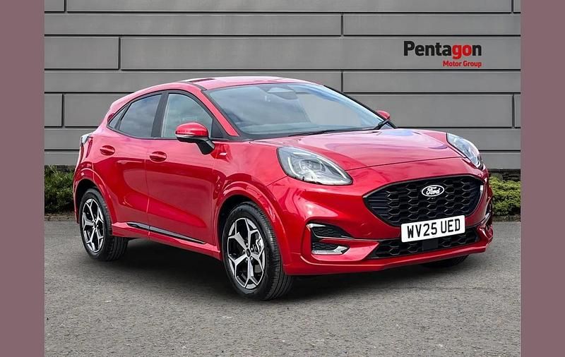 Red Used 2025 Ford Puma Gen-E ST-Line SUV | £22,295 (A bit pricey) - Image 1/4