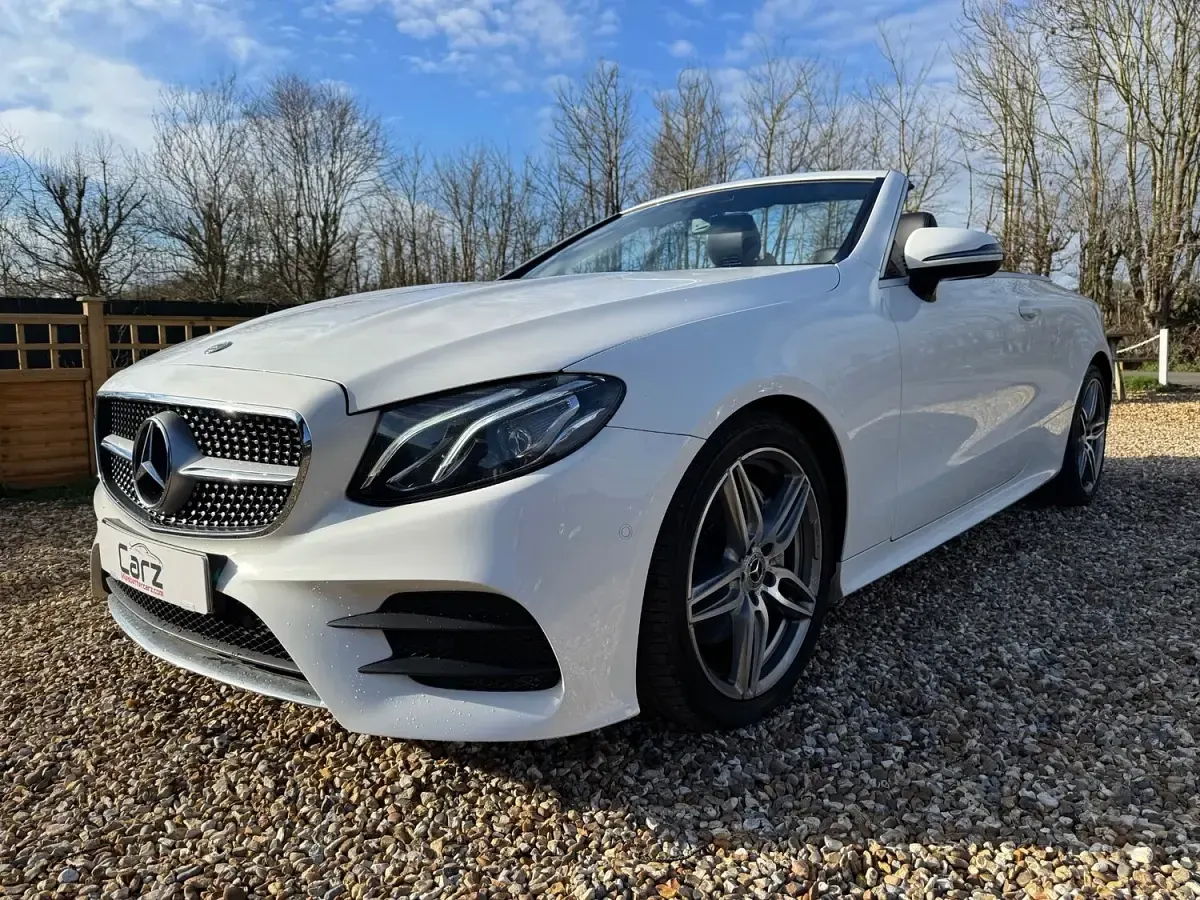 Used Mercedes E220 AMG line 194 HP (142 kW) 2018 White Cabriolet