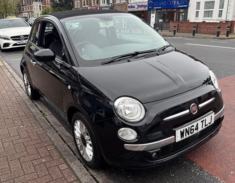 Used Fiat 500C Lounge 69 HP (50 kW) 2015 Black Cabriolet