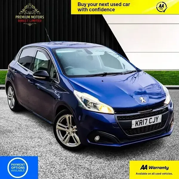 Used Peugeot 208 GT-line 100 HP (73 kW) 2017 Blue Hatchback