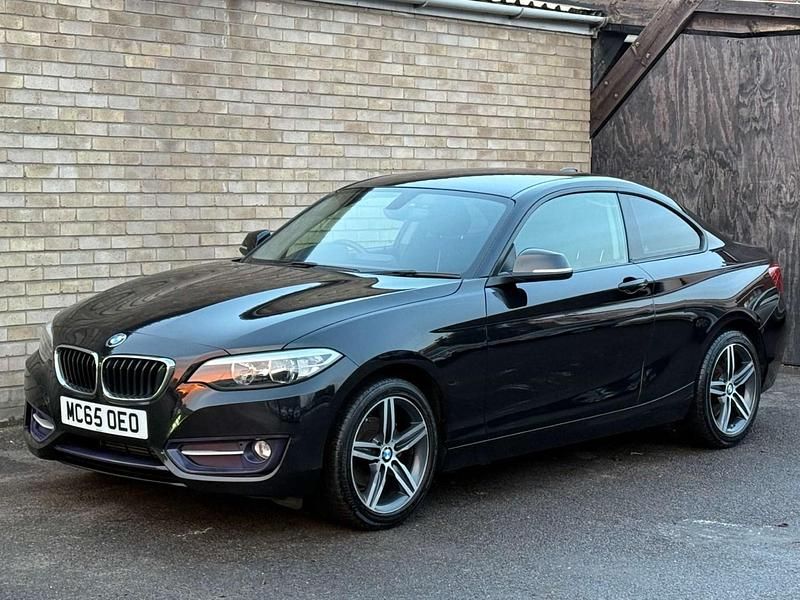 Black Used 2015 BMW 218 Sport Line Coupe | £7,495 (Fair price) - Image 1/3