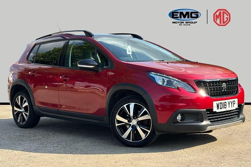 Red Used 2018 Peugeot 2008 GT-line SUV | £9,499 (Fair price) - Image 1/3