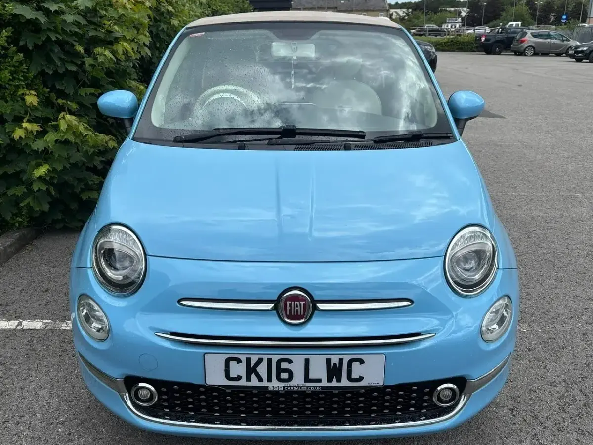 Used Fiat 500C Lounge 69 HP (50 kW) 2015 Blue Cabriolet