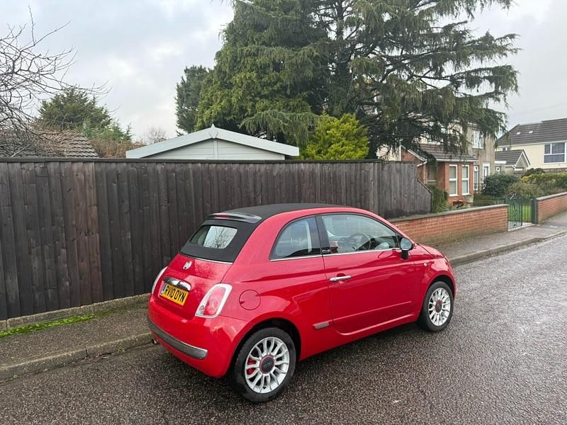 Used Fiat 500 Lounge 2010 Red Cabriolet