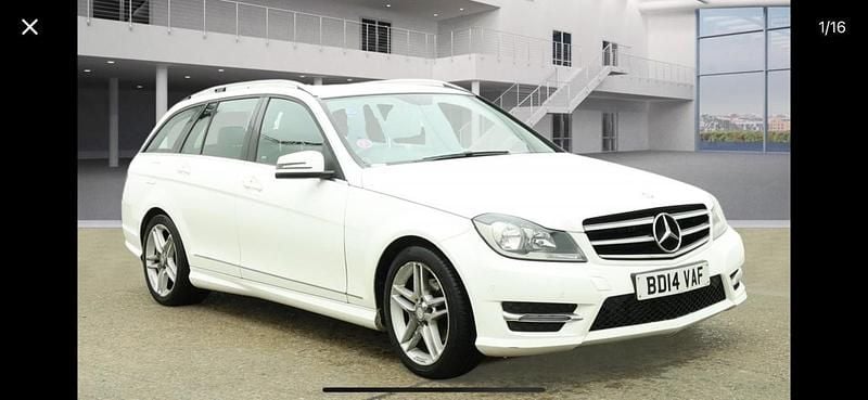 White Used 2014 Mercedes C250 Sport Edition Estate | £10,495 (Good price) - Image 1/4