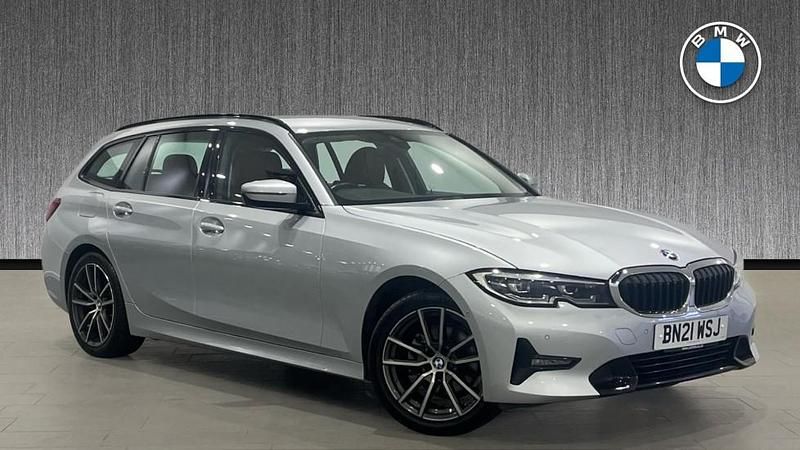 Silver Used 2021 BMW 320 Sport Line Estate | £24,399 (Fair price) - Image 1/4