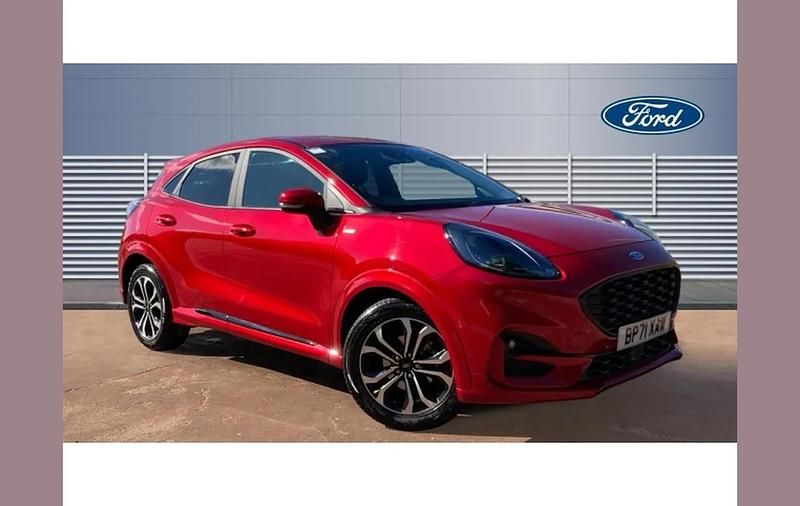 Red Used 2022 Ford Puma Gen-E ST-Line SUV | £14,778 (Fair price) - Image 1/4
