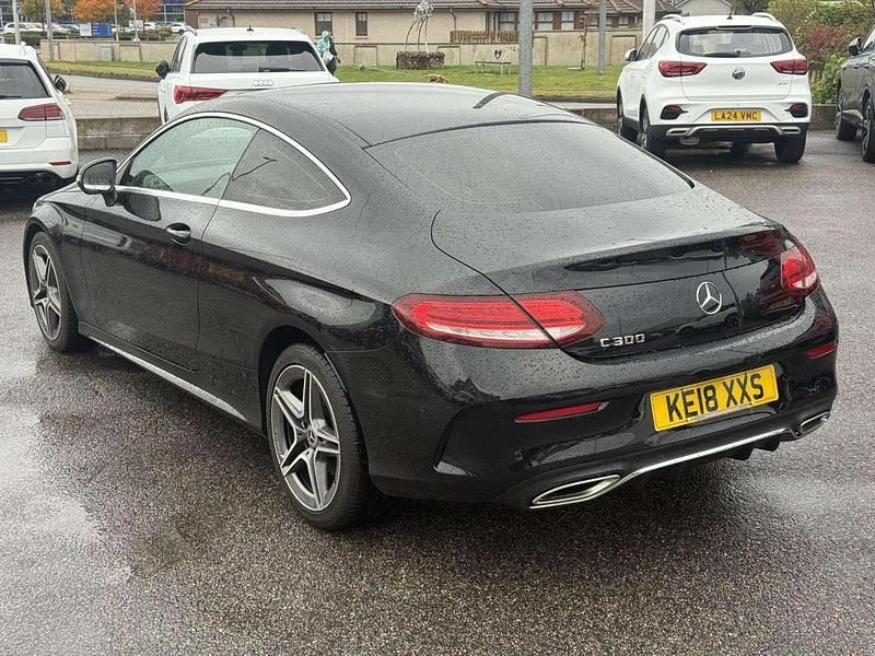 Used Mercedes C300 AMG line 254 HP (186 kW) 2018 Black Coupe