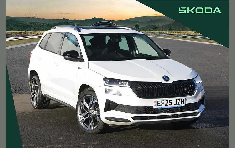Used Skoda Karoq SportLine 147 HP (108 kW) 2025 Moon white metallic SUV
