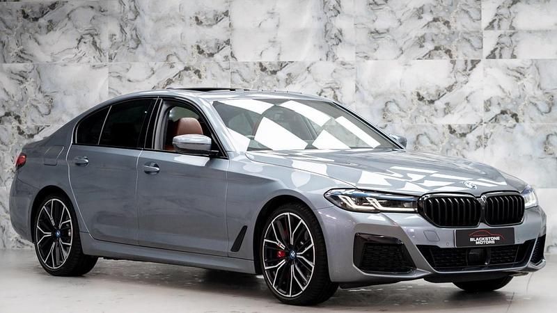 Blue Used 2021 BMW 545e M Sport Sedan | £41,989 - Image 1/4