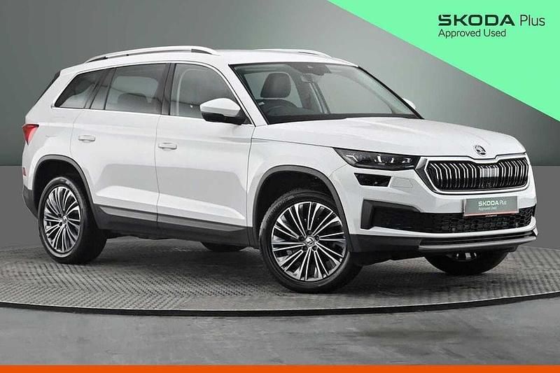 Used Skoda Kodiaq SE L Executive 110 HP (80 kW) 2024 Moon white metallic SUV