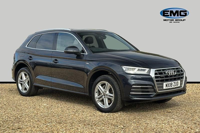 Blue Used 2018 Audi Q5 S-Line SUV | £19,790 (Super price) - Image 1/3