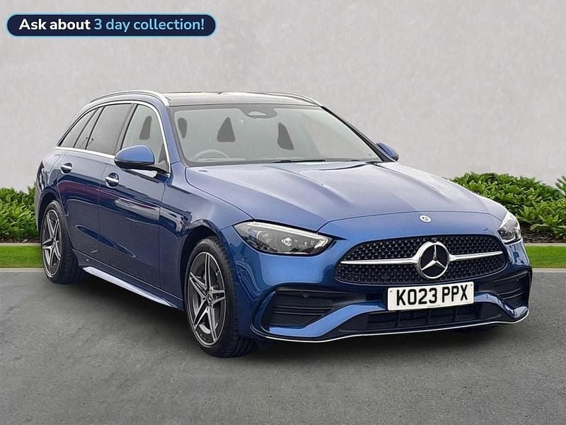 Blue Used 2023 Mercedes C300e AMG Line Premium Plus | £34,987 (Good price) - Image 1/4