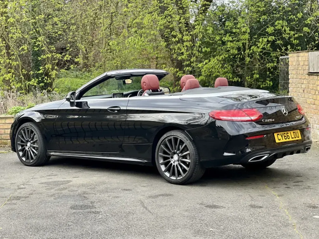 Used Mercedes C220 AMG line 2017 Black Cabriolet