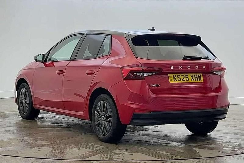 Used Skoda Fabia Design Edition 113 HP (83 kW) 2025 Velvet red metallic black magic pearl effect Hatchback