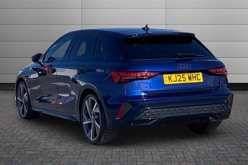 Used Audi A3 Black Edition 150 HP (110 kW) 2025 Blue Hatchback