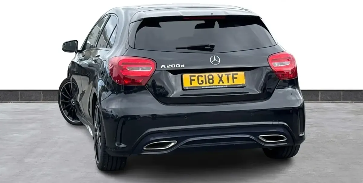 Used Mercedes A200 AMG line 136 HP (100 kW) 2018 Black Hatchback