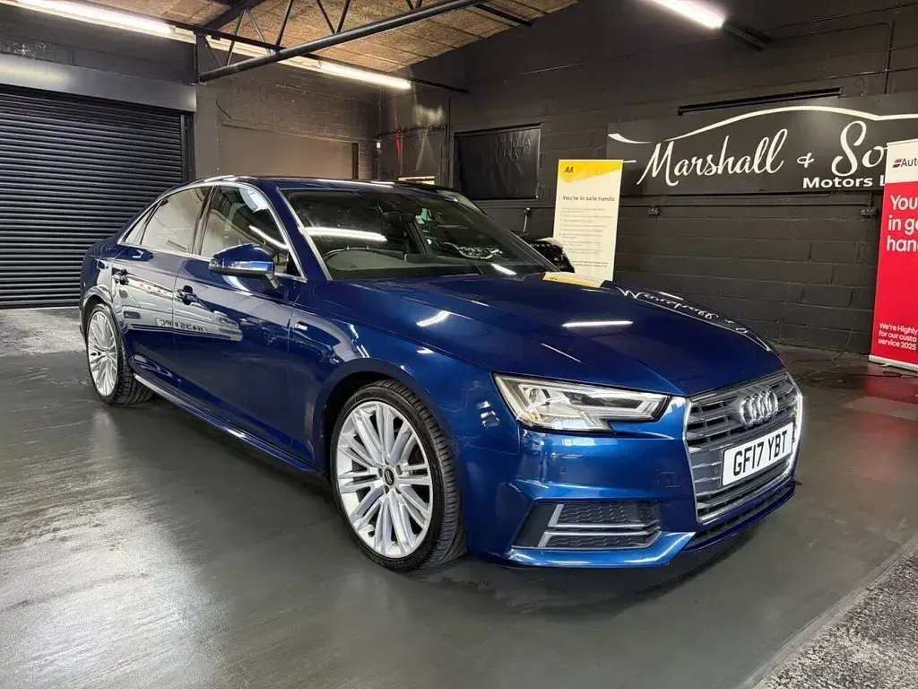 Used Audi A4 S-Line 190 HP (139 kW) 2017 Blue Sedan