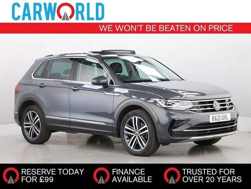 Grey Used 2021 VW Tiguan Elegance SUV | £16,369 (Good price) - Image 1/3