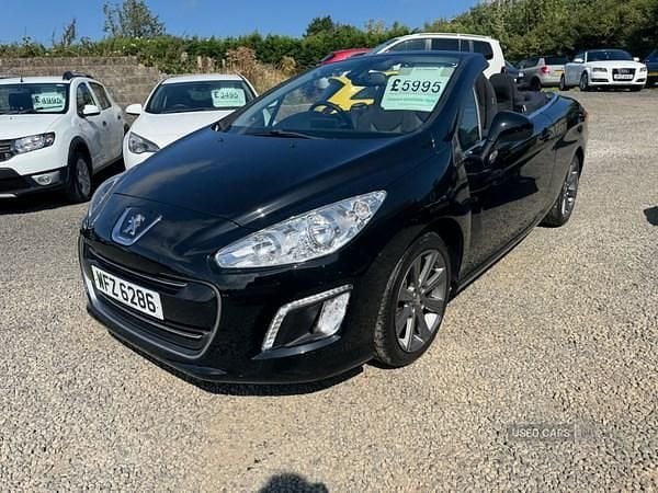 Black Used 2014 Peugeot 308 CC Active Cabriolet | £5,495 (Good price) - Image 1/4