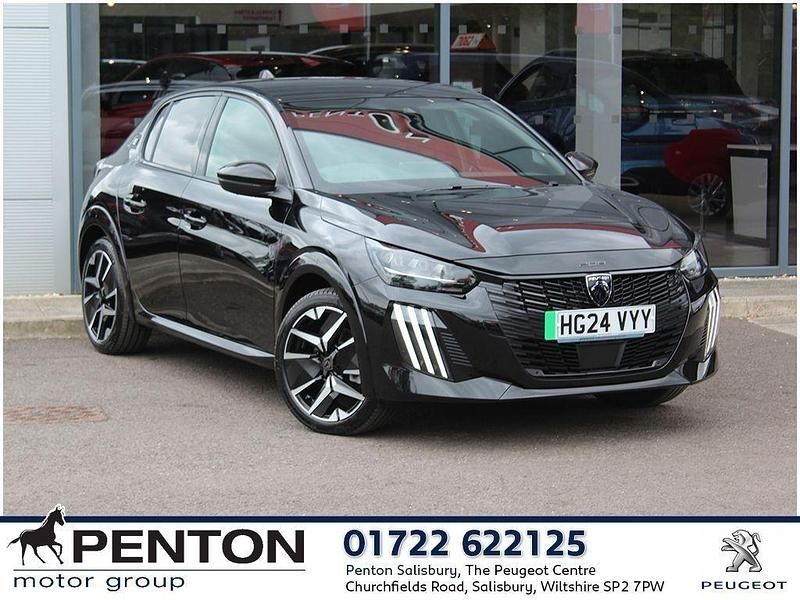 Black Used 2024 Peugeot e-208 GT Hatchback | £22,490 (Expensive) - Image 1/4