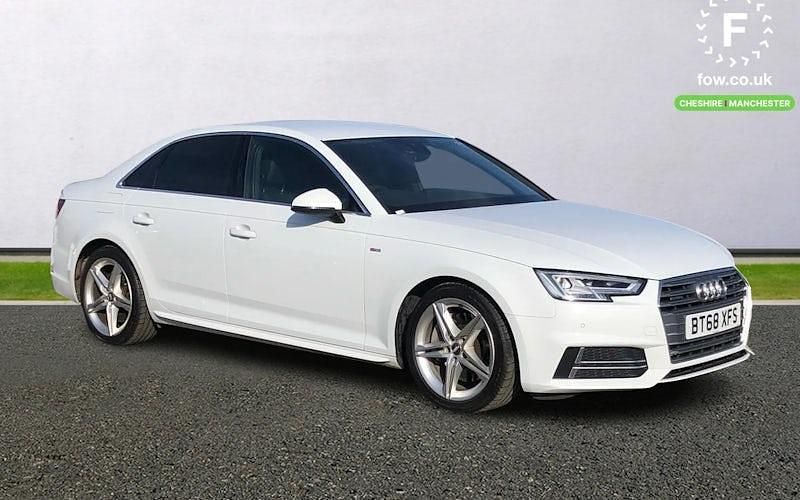 White Used 2018 Audi A4 S-Line Sedan | £18,899 (Fair price) - Image 1/4