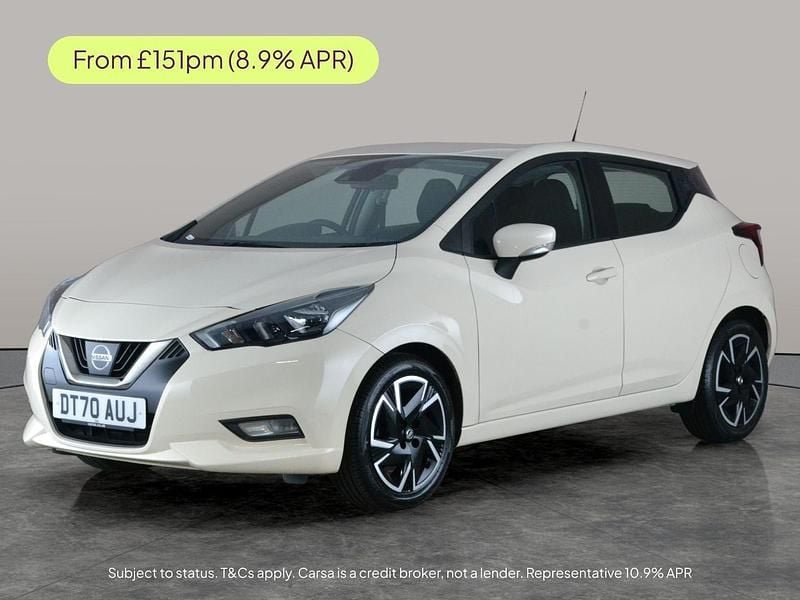 Used Nissan Micra Acenta 92 HP (67 kW) 2021 White Hatchback