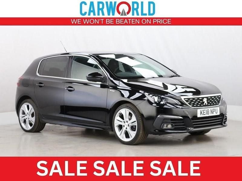 Black Used 2018 Peugeot 308 GT-line Hatchback | £8,923 (Fair price) - Image 1/3