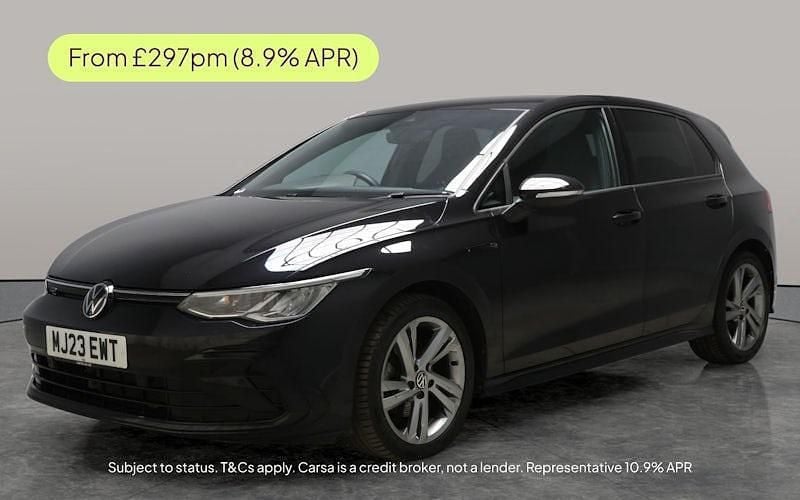 Black Used 2023 VW Golf VIII R-line Hatchback | £21,095 (Good price) - Image 1/3