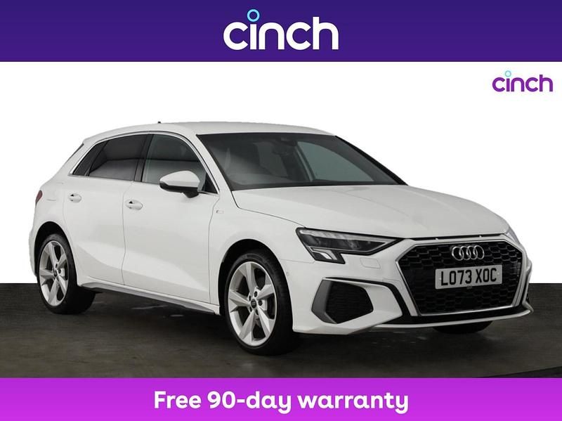 White Used 2023 Audi A3 e-tron S-Line Hatchback | £22,249 (Fair price) - Image 1/3