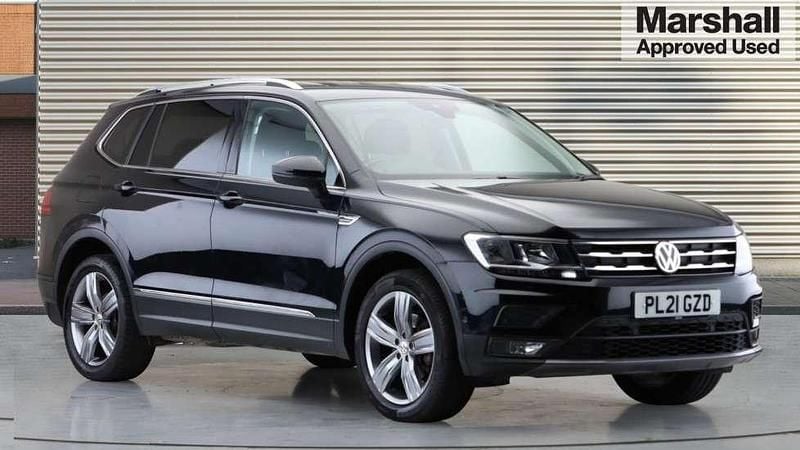 Black Used 2021 VW Tiguan Allspace Match SUV | £20,515 (Good price) - Image 1/4
