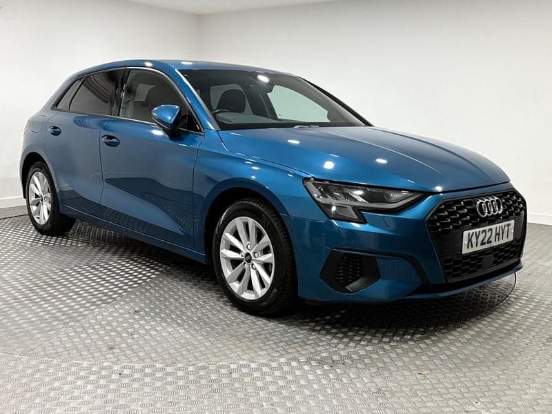 Blue Used 2022 Audi A3 Sportback Comfort Hatchback | £16,495 (Fair price) - Image 1/4