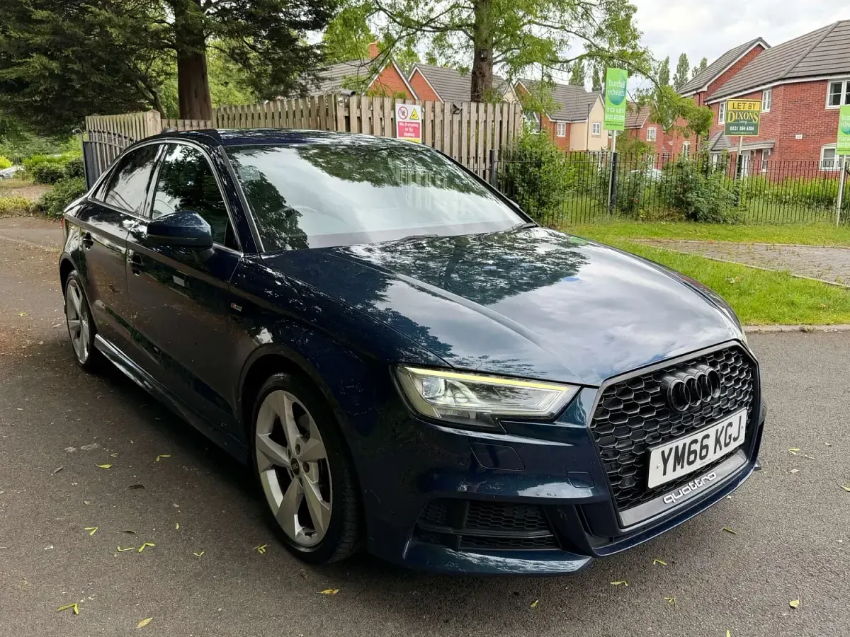 Used Audi A3 S-Line 190 HP (139 kW) 2017 Blue Sedan