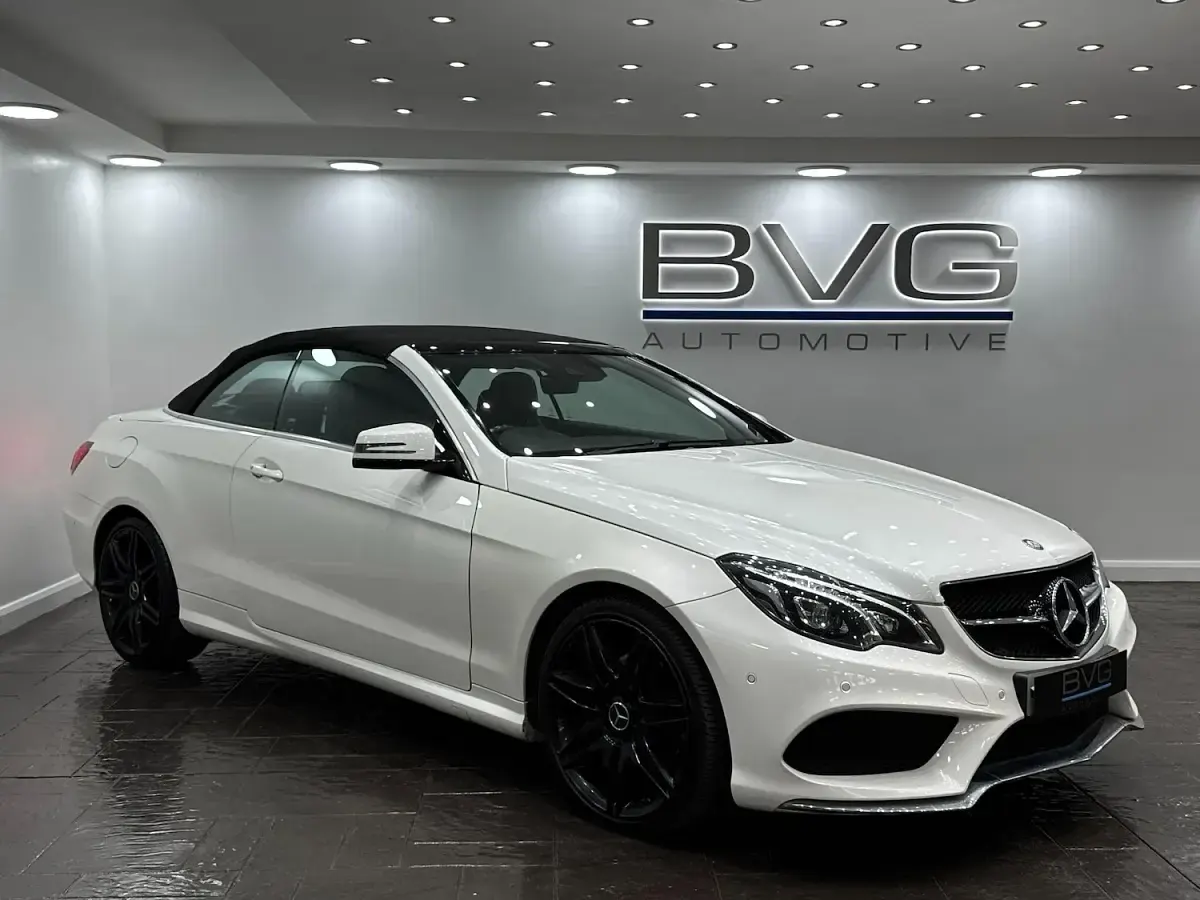 Used Mercedes E220 AMG line 177 HP (130 kW) 2017 White Cabriolet