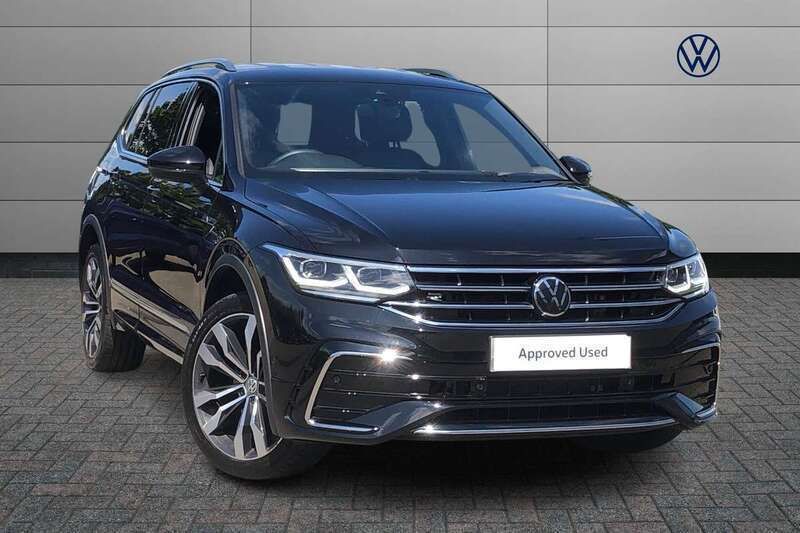 Black Used 2024 VW Tiguan Allspace R-line SUV | £34,989 (Expensive) - Image 1/4