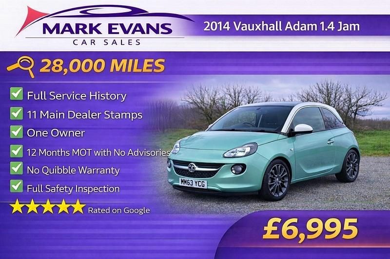 Used Vauxhall Adam Jam 2014 Green Hatchback