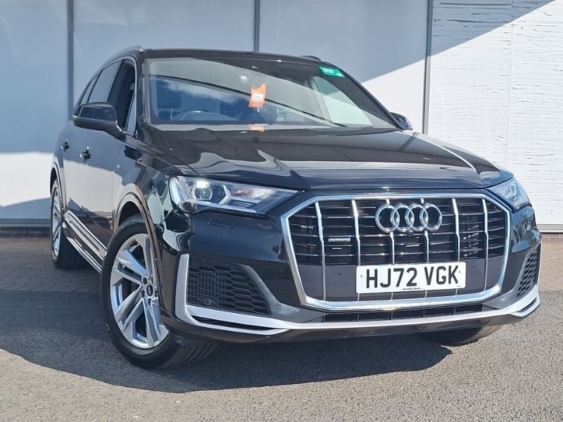 Black Used 2022 Audi Q7 S-Line SUV | £38,998 (Fair price) - Image 1/4