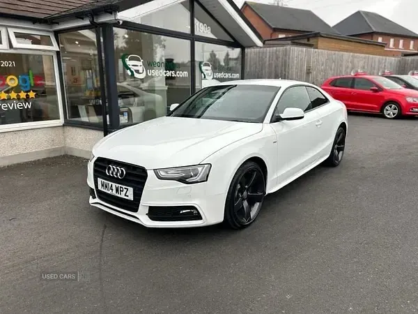Used Audi A5 Black Edition 170 HP (125 kW) 2014 White Coupe
