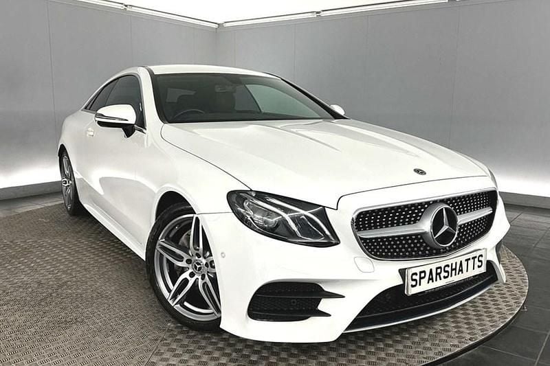 Used Mercedes E220 AMG line 194 HP (142 kW) 2018 White Coupe
