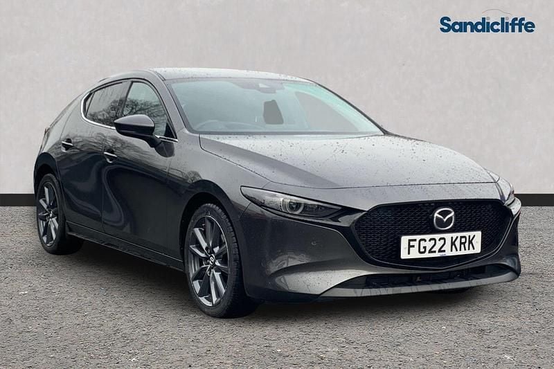Premium metallic machine grey Used 2022 Mazda 3 Inclusive Hatchback | £15,472 (Fair price) - Image 1/4