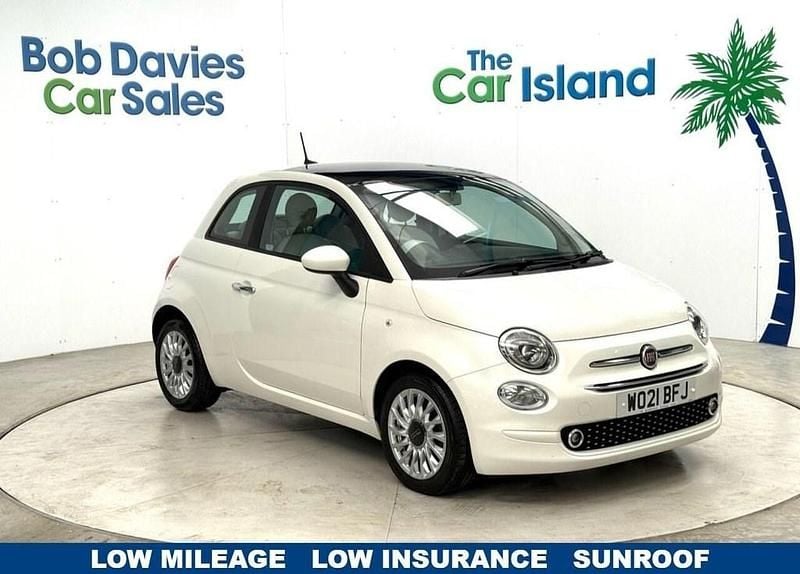 White Used 2021 Fiat 500 Lounge Hatchback | £8,550 (Fair price) - Image 1/4