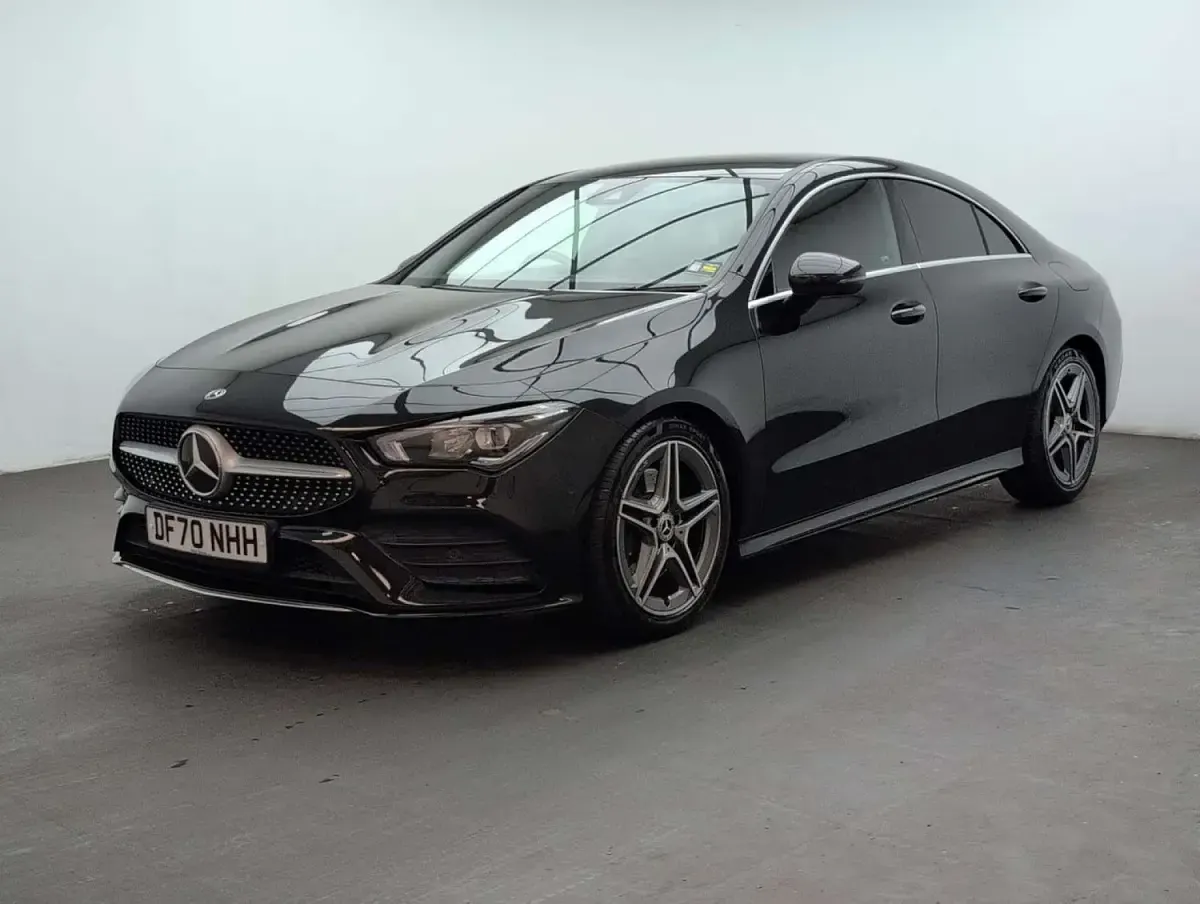 Used Mercedes CLA200 AMG line 163 HP (119 kW) 2021 Black Coupe