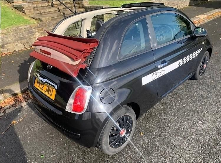 Used Fiat 500 Pop 69 HP (50 kW) 2012 Black Cabriolet
