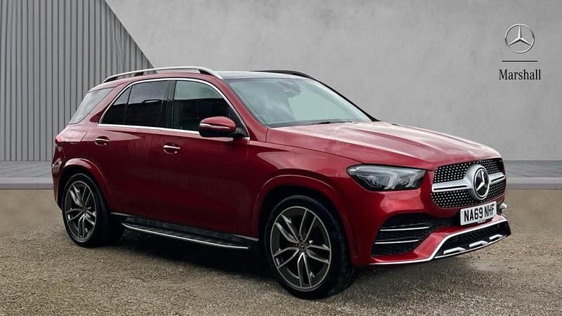 Used Mercedes GLE350 AMG line 272 HP (200 kW) 2019 Designo hyacinth red metallic