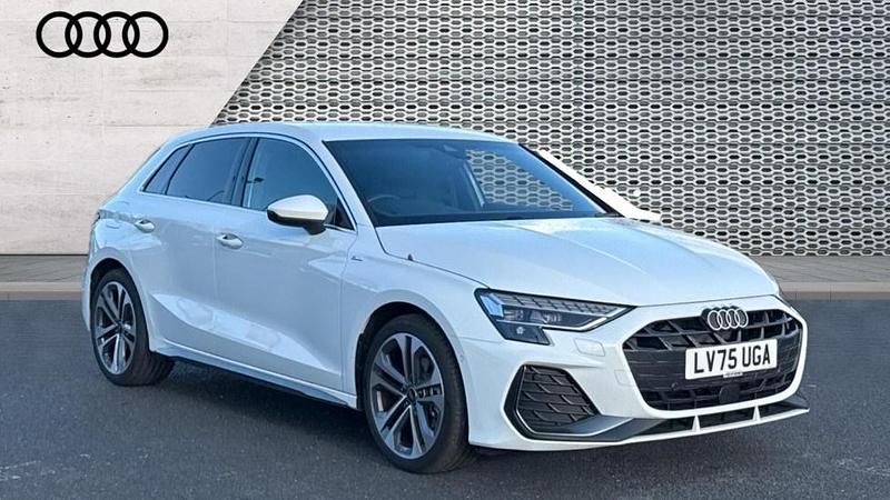 White Used 2025 Audi A3 Sportback S-Line Hatchback | £28,825 (Expensive) - Image 1/4