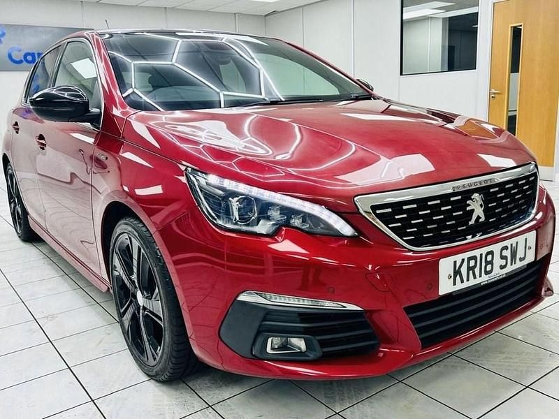 Used Peugeot 308 GT-line 130 HP (95 kW) 2018 Red Hatchback