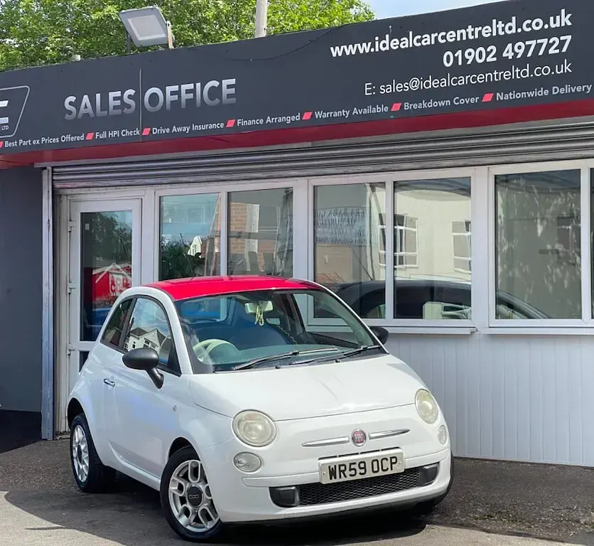 Used Fiat 500 Pop 69 HP (50 kW) 2009 White Cabriolet