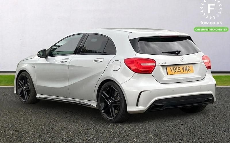Used Mercedes A45 AMG Exclusive 360 HP (264 kW) 2015 Silver Hatchback