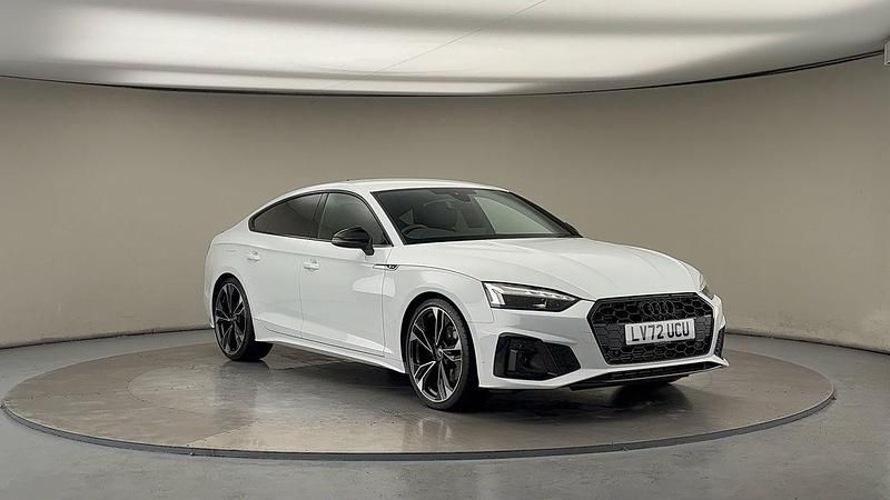 Glacier white metallic/glacier white metallic Used 2022 Audi A5 Sportback Black Edition Hatchback | £30,500 (A bit pricey) - Image 1/4