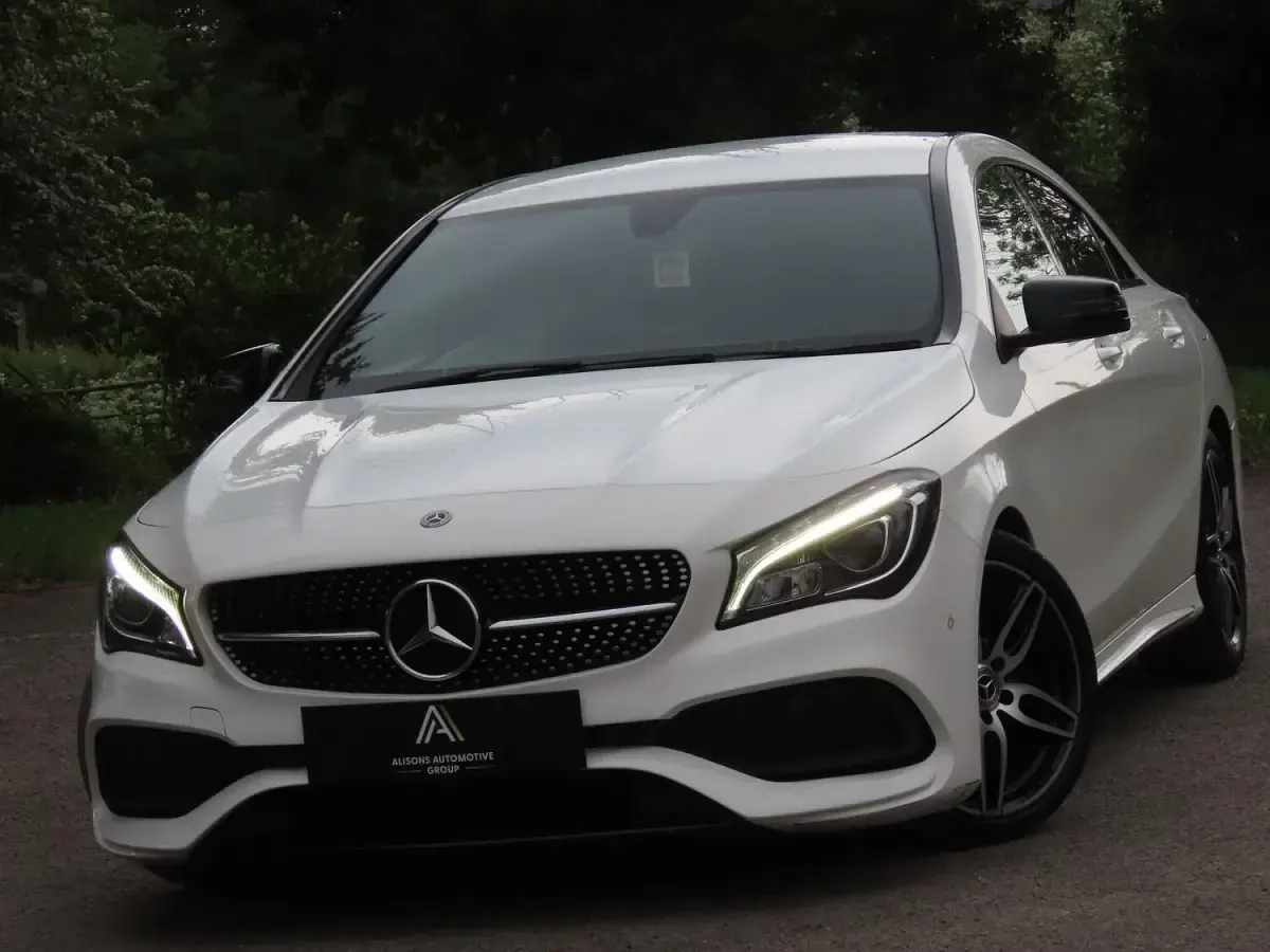 Used Mercedes CLA200 AMG line 136 HP (100 kW) 2018 White Sedan
